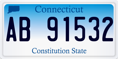CT license plate AB91532