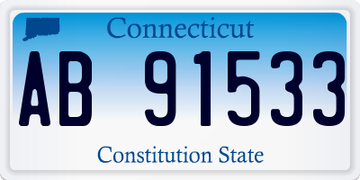 CT license plate AB91533