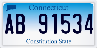 CT license plate AB91534