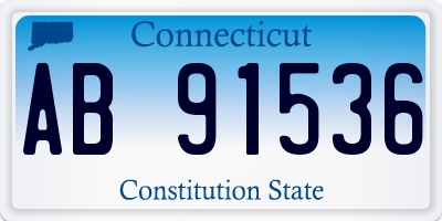 CT license plate AB91536