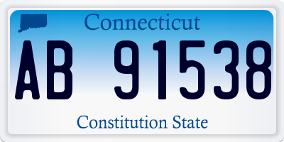 CT license plate AB91538