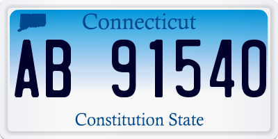 CT license plate AB91540