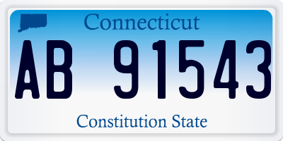 CT license plate AB91543