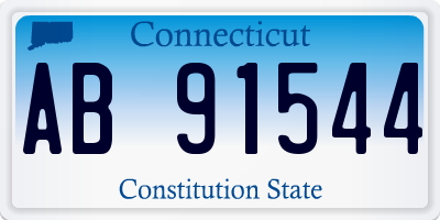 CT license plate AB91544
