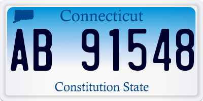 CT license plate AB91548