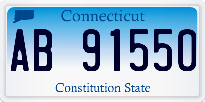 CT license plate AB91550