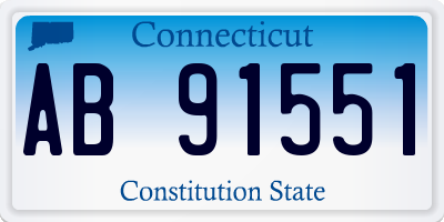 CT license plate AB91551