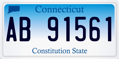 CT license plate AB91561