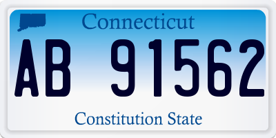 CT license plate AB91562