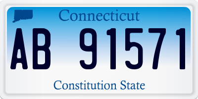 CT license plate AB91571