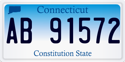 CT license plate AB91572