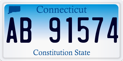 CT license plate AB91574