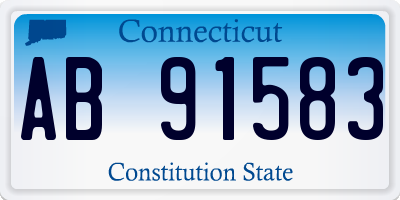 CT license plate AB91583