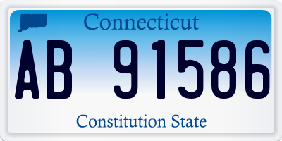 CT license plate AB91586