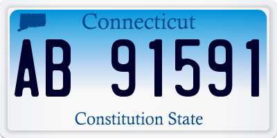 CT license plate AB91591