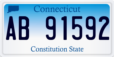 CT license plate AB91592