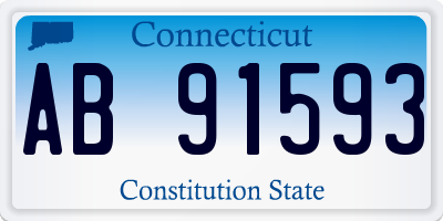 CT license plate AB91593