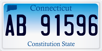 CT license plate AB91596