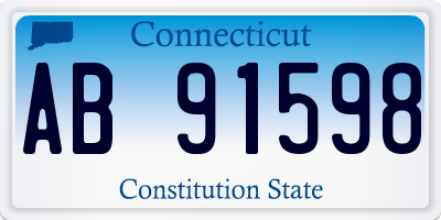 CT license plate AB91598