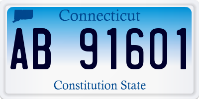 CT license plate AB91601