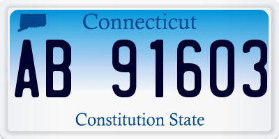 CT license plate AB91603
