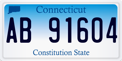 CT license plate AB91604