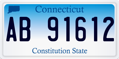 CT license plate AB91612