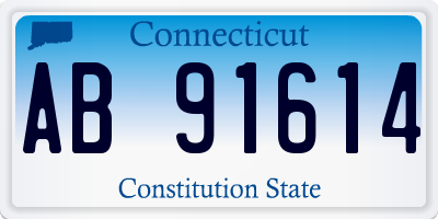 CT license plate AB91614