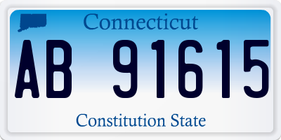 CT license plate AB91615