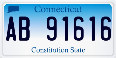 CT license plate AB91616