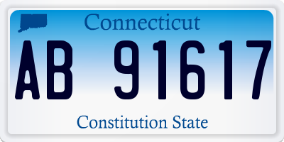 CT license plate AB91617