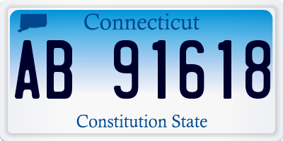 CT license plate AB91618