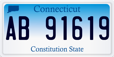 CT license plate AB91619