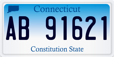 CT license plate AB91621