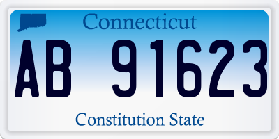 CT license plate AB91623
