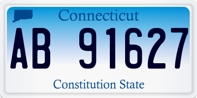 CT license plate AB91627