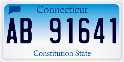CT license plate AB91641