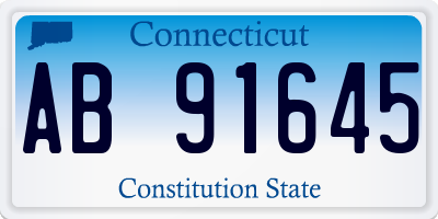 CT license plate AB91645
