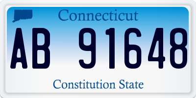 CT license plate AB91648