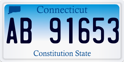 CT license plate AB91653