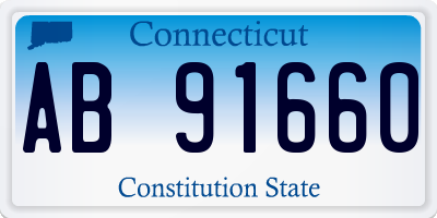 CT license plate AB91660