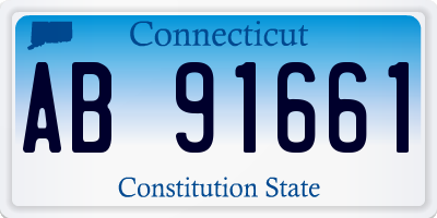 CT license plate AB91661