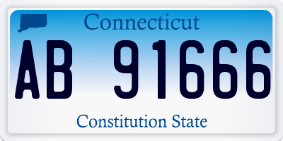 CT license plate AB91666