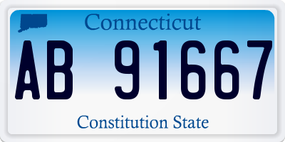 CT license plate AB91667