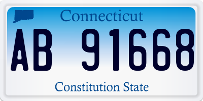 CT license plate AB91668