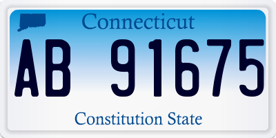 CT license plate AB91675
