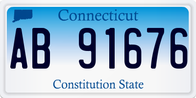 CT license plate AB91676