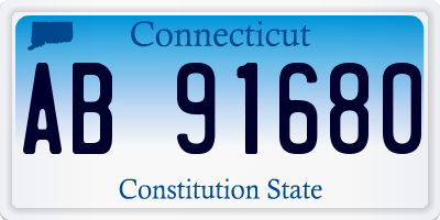 CT license plate AB91680