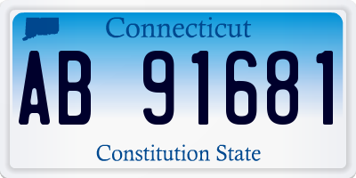 CT license plate AB91681