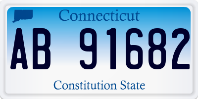 CT license plate AB91682